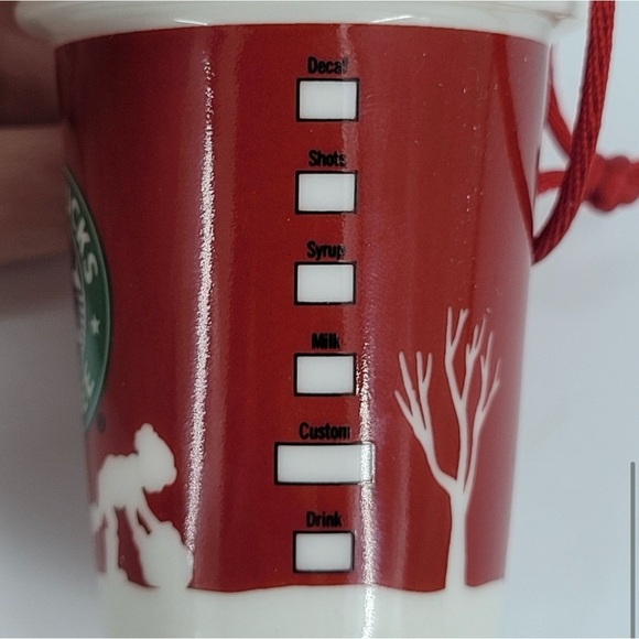 Starbucks 2006 Ornament To Go Cup Red Holiday Christmas Snowman Festive - Picture 6 of 16